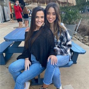 plaid distressed shacket